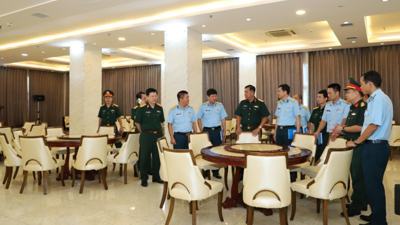 Đoàn công tác Tổng cục Hậu cần-Kỹ thuật kiểm tra thực tế công tác bảo đảm ăn, ở, đưa đón đại biểu của Bộ Quốc phòng tham dự Lễ kỷ niệm.
