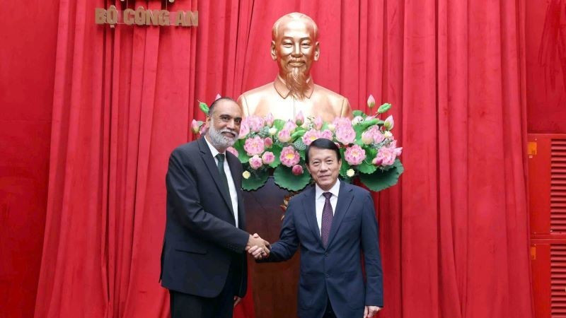 Đại tướng Lương Tam Quang, Bộ trưởng Công an, tiếp ngài Amandeep Singh Gill, Phó Tổng Thư ký Liên hợp quốc.