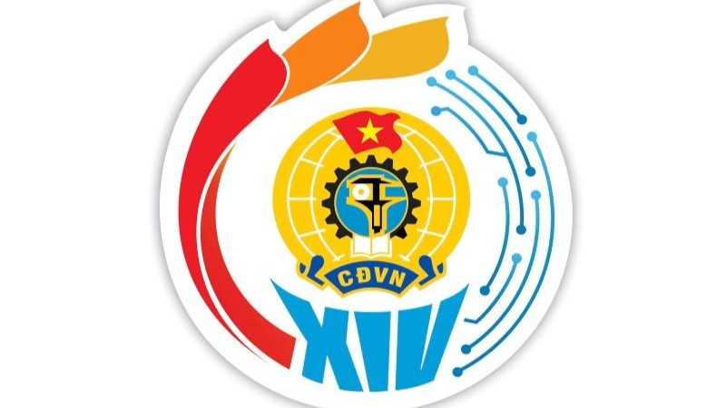 Biểu trưng Đại hội XIV Công đoàn Việt Nam.