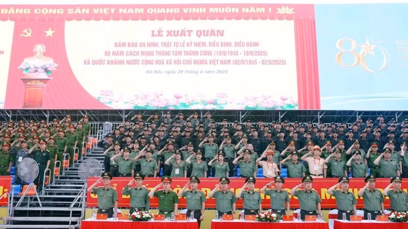 Toàn cảnh Lễ xuất quân.