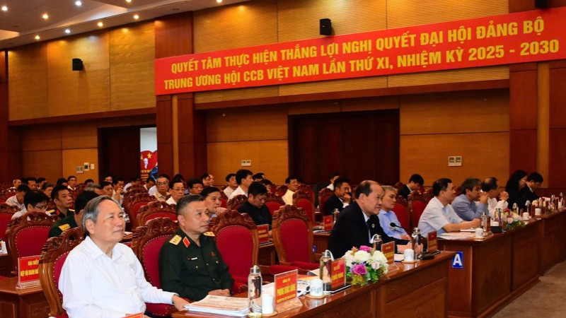 Toàn cảnh Hội nghị tổng kết thi hành Pháp lệnh Cựu chiến binh. 