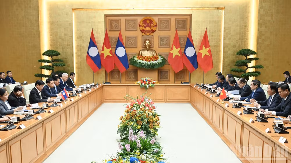 Quang cảnh cuộc hội kiến. (Ảnh: TRẦN HẢI)
