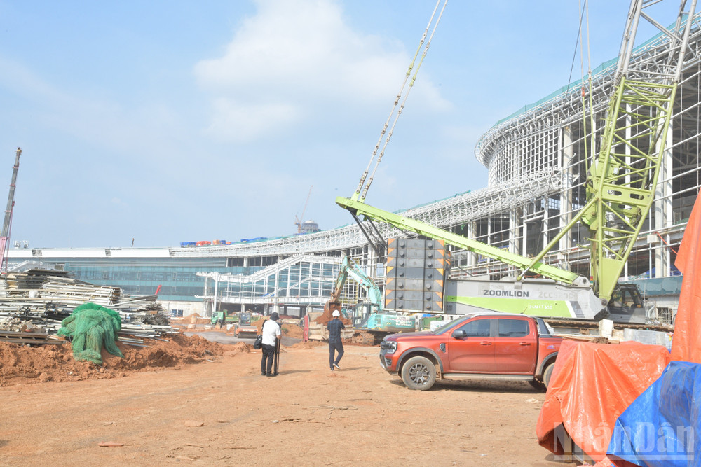 Công trường thi công nhà ga chính Cảng hàng không quốc tế Long Thành. (Ảnh: THANH GIANG) ndo_br_c5.jpg