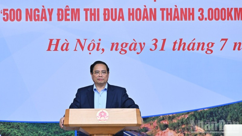 Thủ tướng Phạm Minh Chính phát biểu ý kiến tại Hội nghị. (Ảnh: Trần Hải) ndo_br_a5-2522.jpg