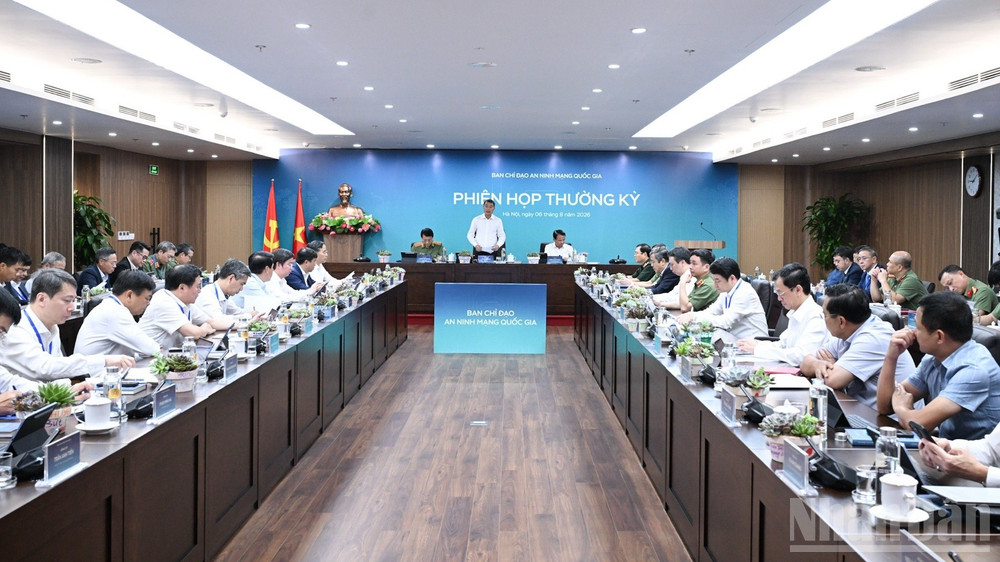 Quang cảnh Phiên họp thứ hai năm 2026 của Ban Chỉ đạo An ninh mạng quốc gia. (Ảnh: Trần Hải)