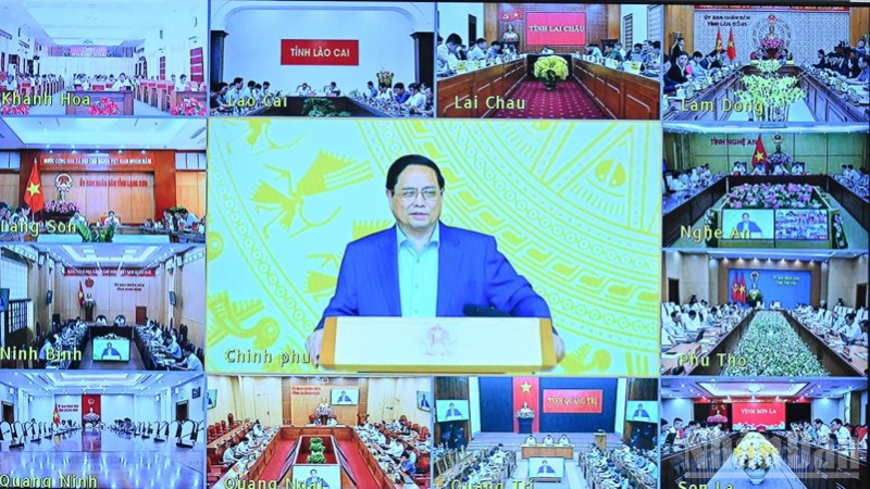 Hội nghị được truyền trực tuyến đến Ủy ban nhân dân các tỉnh, thành phố trực thuộc Trung ương, các xã, phường, đặc khu trên cả nước. (Ảnh: TRẦN HẢI) ndo_br_a4-662.jpg