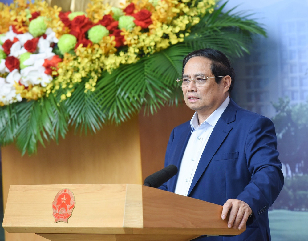 Thủ tướng Phạm Minh Chính phát biểu ý kiến tại Hội nghị. (Ảnh: Trần Hải) c2.jpg