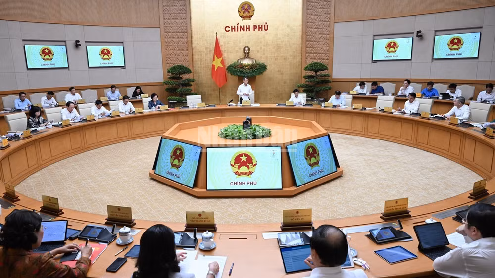 Quang cảnh Phiên họp Chính phủ thường kỳ tháng 7. (Ảnh: Trần Hải)