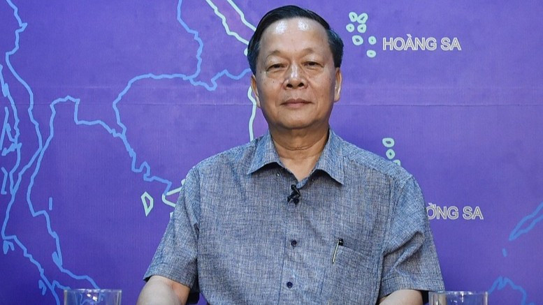 Trung tướng, Giáo sư, Tiến sĩ Nguyễn Xuân Yêm, Viện trưởng Viện An ninh phi truyền thống, Trường Quản trị và Kinh doanh, Đại học Quốc gia Hà Nội. (Ảnh: VGP) toa3-2468.jpg
