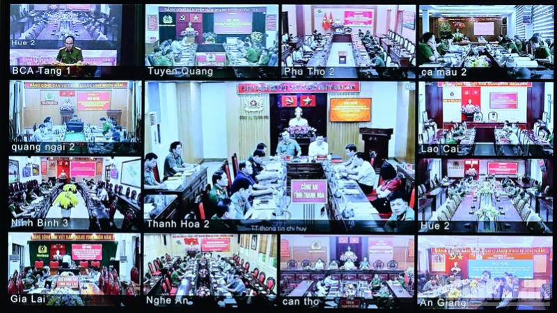 Hội nghị được truyền trực tuyến tới các tỉnh, thành phố trực thuộc Trung ương. (Ảnh: TRẦN HẢI) ndo_br_a2-6782.jpg