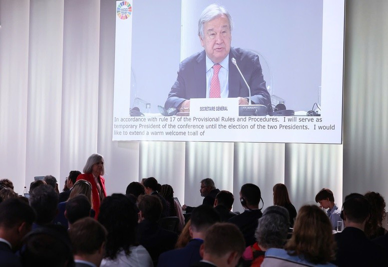 Tổng Thư ký Liên hợp quốc Antonio Guterres phát biểu tại phiên khai mạc. (Ảnh: TTXVN) ab2.jpg