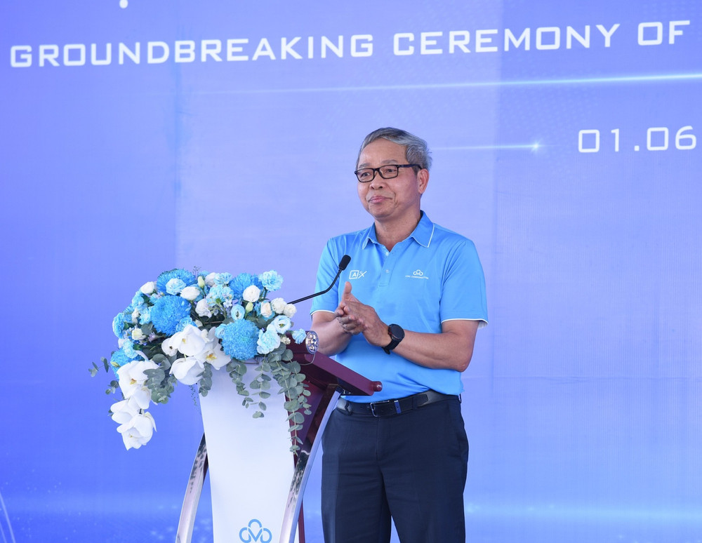 Chủ tịch Tập đoàn CMC Nguyễn Trung Chính phát biểu ý kiến tại buổi lễ (Ảnh: TRẦN HẢI). b4.jpg