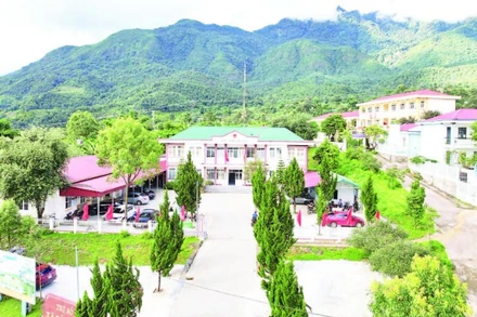 Trụ sở xã Tả Lèng (tỉnh Lai Châu) sau khi sáp nhập.