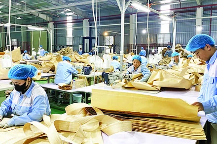 Công ty TNHH Korea Bag sản xuất bao bì xuất khẩu tại Cụm công nghiệp Phúc Ứng, huyện Sơn Dương.