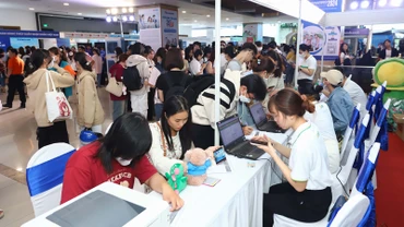 Các doanh nghiệp tham gia tuyển dụng tại chương trình.