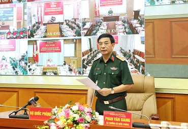 Đại tướng Phan Văn Giang phát biểu chỉ đạo tại hội nghị. (Ảnh: mod.gov.vn)