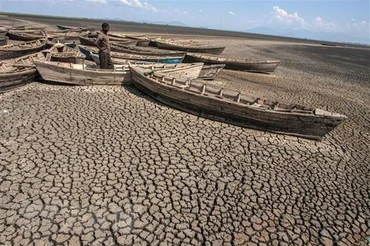 Cảnh khô hạn tại hồ Chilwa ở khu vực Zomba, miền đông Malawi, ngày 19/10/2018. (Ảnh: AFP/ TTXVN)