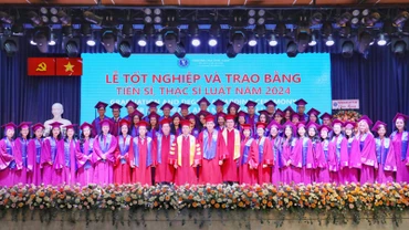Tân tiến sĩ, thạc sĩ tại buổi lễ tốt nghiệp