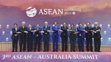 Thủ tướng Phạm Minh Chính và các Trưởng đoàn dự Hội nghị Cấp cao ASEAN-Australia lần thứ 3 chụp ảnh chung. (Ảnh: Dương Giang-TTXVN) 