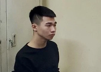 Đối tượng Lê Nguyễn Minh Tuấn tại cơ quan điều tra.