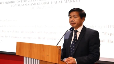 Ông Đào Minh Chánh, Phó Giám đốc Trung tâm Xúc tiến Thương mại và Đầu tư Thành phố Hồ Chí Minh phát biểu tại hội thảo.