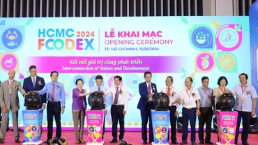 Nghi thức khai mạc Triển lãm Quốc tế ngành Lương thực thực phẩm Thành phố Hồ Chí Minh 2024.