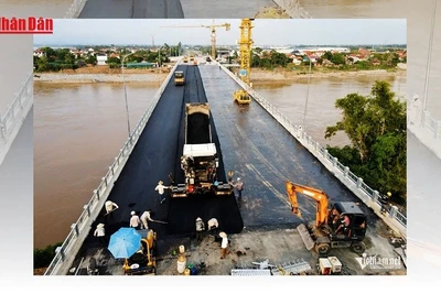 [Video] Cầu Phong Châu trước ngày khánh thành: Hoàn thiện những hạng mục cuối cùng