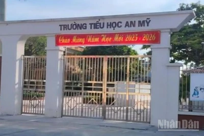 Trường Tiểu học cơ sở An Mỹ (xã Phụ Dực, tỉnh Hưng Yên), nơi xảy ra sự việc 42 giáo viên, học sinh nhập viện sau bữa ăn bán trú tại trường.