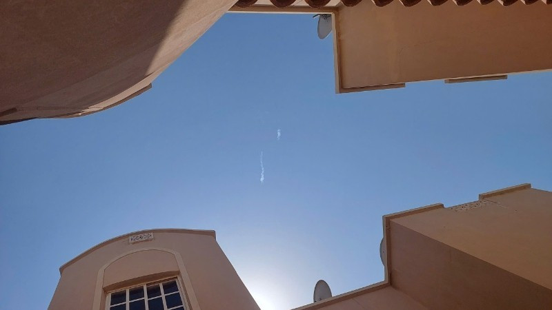 Hình ảnh tên lửa bị đánh chặn trên bầu trời Doha (Qatar), ngày 28/2. (Ảnh: TTXVN)