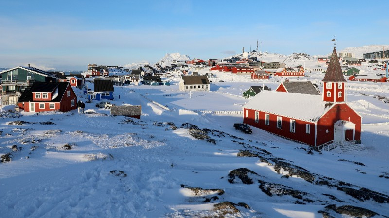 Quang cảnh thành phố Nuuk, Greenland. (Ảnh: THX/TTXVN)