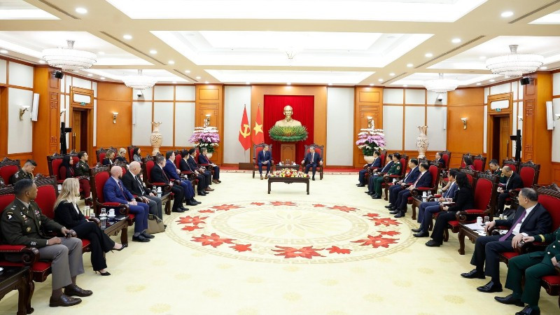 Quang cảnh buổi tiếp. (Ảnh: TTXVN)