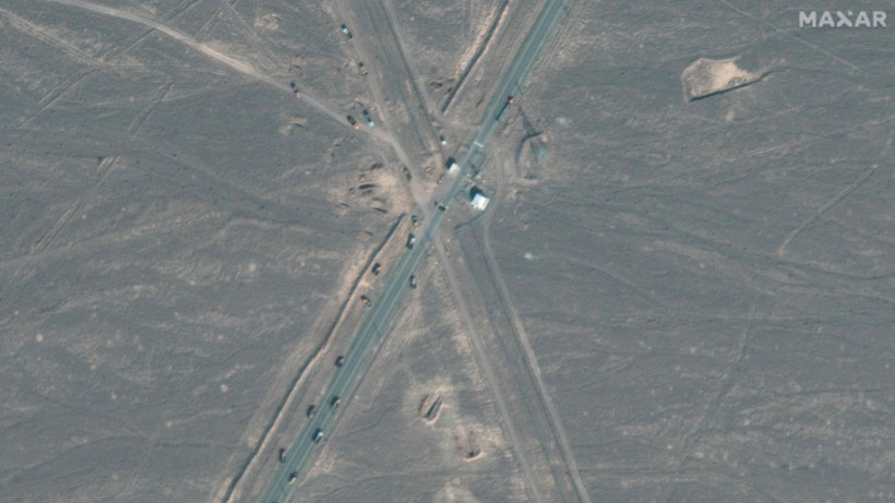 Hình ảnh do vệ tinh Maxar cung cấp về cơ sở hạt nhân Fordow ở Iran, ngày 20/6/2025. (Ảnh: Peninsula/TTXVN)