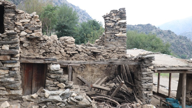 Ảnh tư liệu: Ngôi nhà bị phá hủy do động đất tại Nurgal, tỉnh Kunar, Afghanistan, ngày 1/9/2025. (Ảnh: THX/TTXVN)