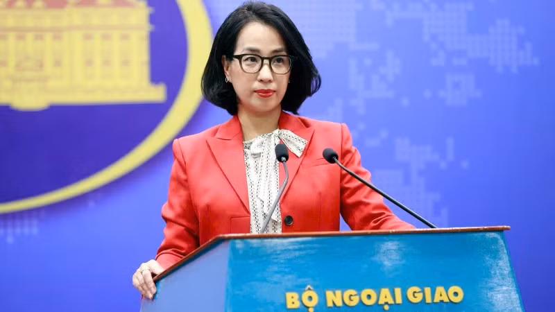 Người phát ngôn Bộ Ngoại giao Phạm Thu Hằng.