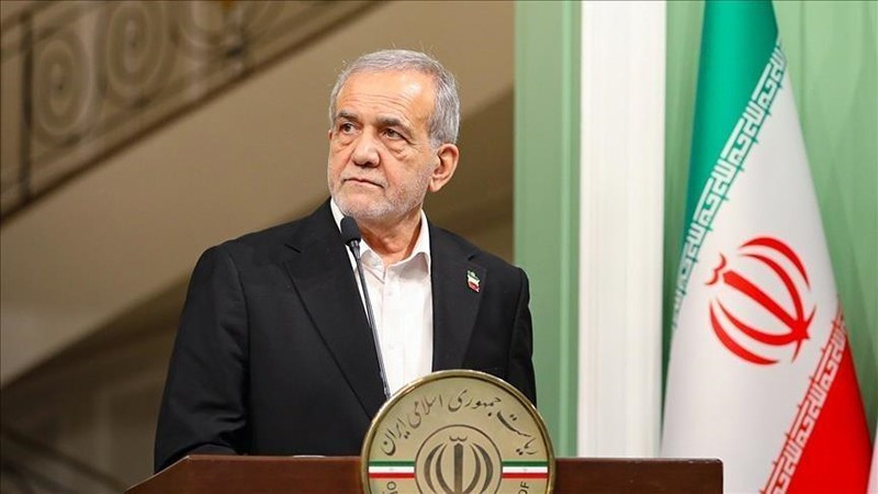 Tổng thống Iran Masoud Pezeshkian. (Ảnh: AA)