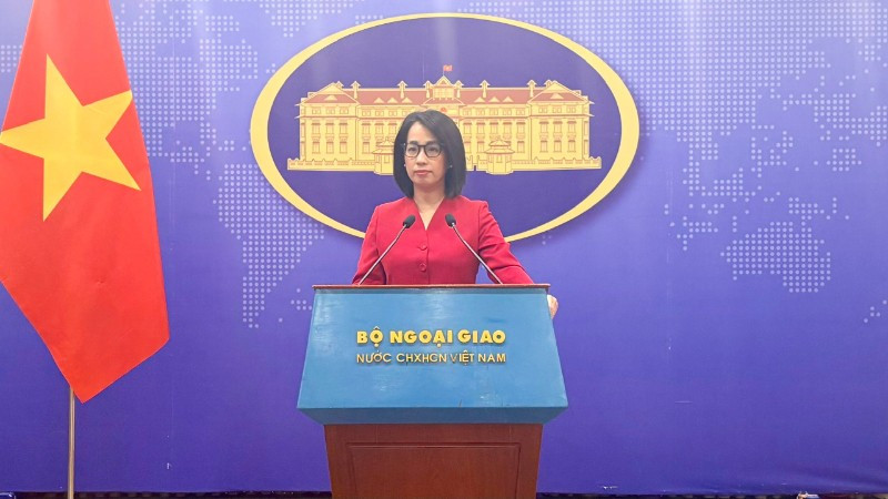 Người phát ngôn Bộ Ngoại giao Phạm Thu Hằng tại buổi họp báo thường kỳ, ngày 29/1/2026.