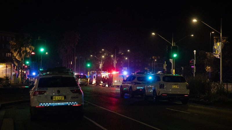 Hiện trường vụ xả súng ở Sydney, Australia, ngày 14/12/2025. (Ảnh: THX/TTXVN)