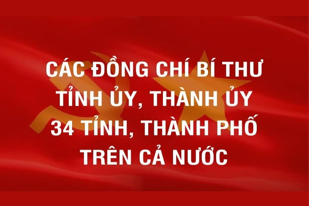 [Infographic] Các đồng chí Bí thư Tỉnh ủy, Thành ủy 34 tỉnh, thành phố trên cả nước