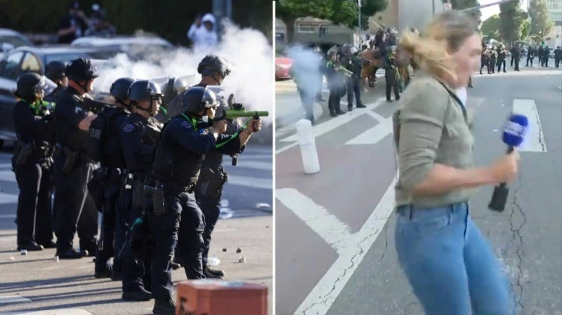 [Video] Nhiều nhà báo bị trấn áp khi đưa tin biểu tình ở Los Angeles