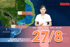 [Video] Dự báo thời tiết ngày 27/8/2026: Bắc Bộ còn mưa dông, Trung Bộ nắng nóng