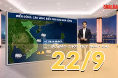 [Video] Dự báo thời tiết đêm nay và ngày mai 22/9/2026: Mưa lớn diện rộng tại Trung Bộ và Nam Bộ, có nơi trên 300mm 