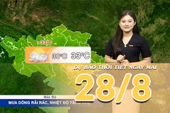 [Video] Dự báo thời tiết đêm nay và ngày mai 28/8/2026: Mưa dông bao trùm Bắc Bộ, Trung Bộ có nơi nắng nóng gay gắt