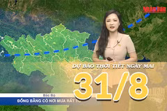 [Video] Dự báo thời tiết đêm nay và ngày mai 31/8/2026: Mưa gia tăng ở Bắc Bộ, Trung Bộ thời tiết phân hóa rõ rệt 