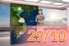 [Video] Dự báo thời tiết ngày 29/10/2026: Bắc Bộ nắng ráo, Trung Bộ mưa giảm về chiều tối