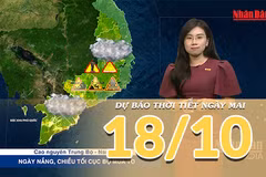 [Video] Dự báo thời tiết đêm nay và ngày mai 18/10/2026: Bắc Bộ giảm nắng, Nam Bộ mưa dông gia tăng