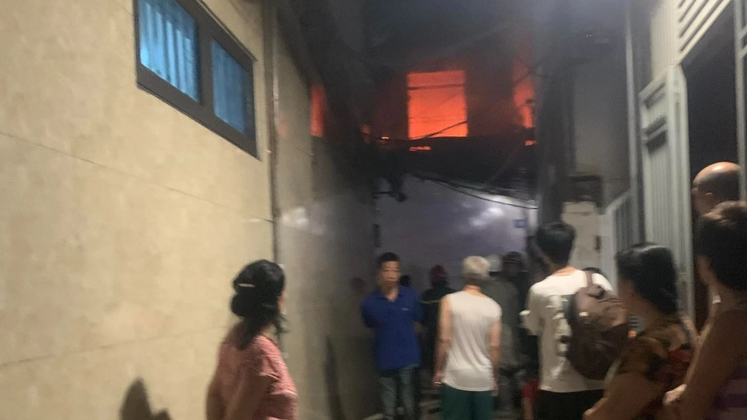 Hiện trường vụ cháy. 
