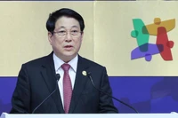 Chủ tịch nước Lương Cường phát biểu tại Hội nghị Thượng đỉnh Doanh nghiệp APEC 2025. (Ảnh: Lâm Khánh/TTXVN)