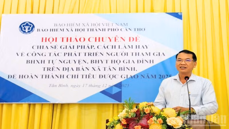 Ông Nguyễn Thanh Tâm, Phó Giám đốc Bảo hiểm xã hội thành phố Cần Thơ.