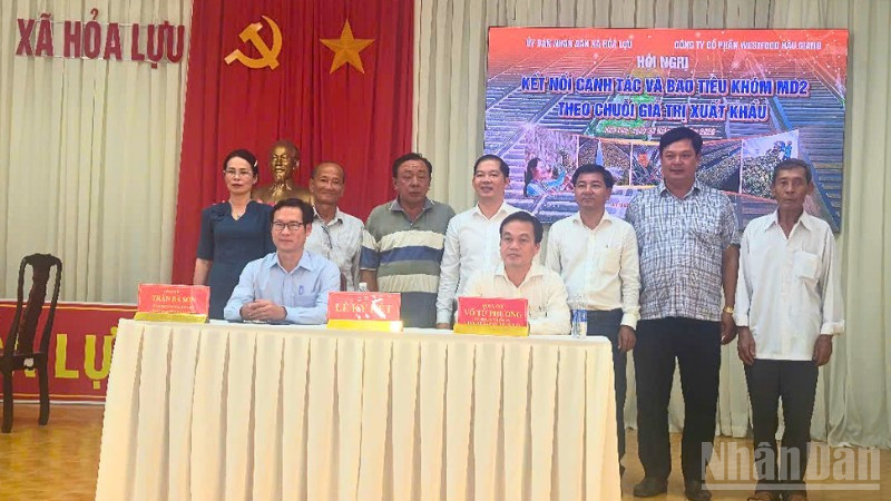 Xã Hỏa Lựu phối hợp với Công ty cổ phần Westfood Hậu Giang tổ chức hội nghị liên kết và bao tiêu khóm MD2 theo chuỗi giá trị xuất khẩu.