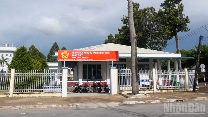 Trung tâm phục vụ hành chính công xã Vị Thủy, thành phố Cần Thơ.